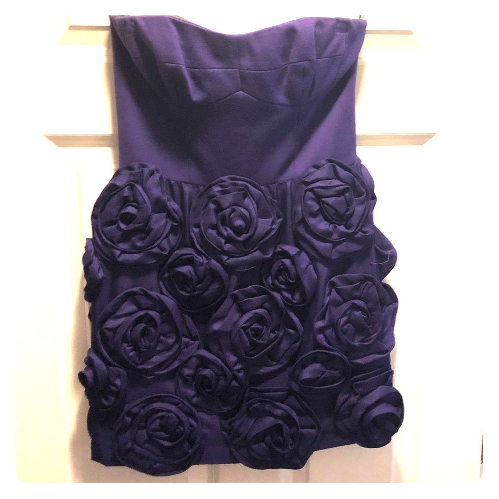 Purple Floral Cocktail Dress